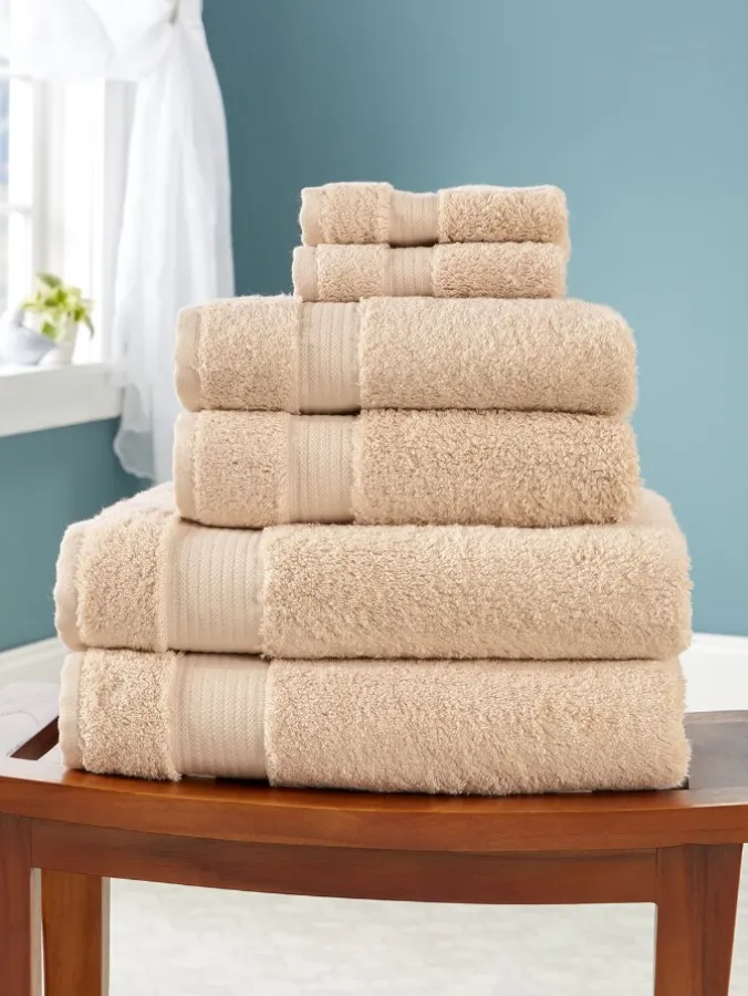 Egyptian Cotton Six-Piece Bath Towel Set
