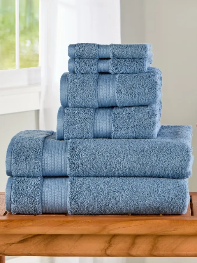 Egyptian Cotton Six-Piece Bath Towel Set