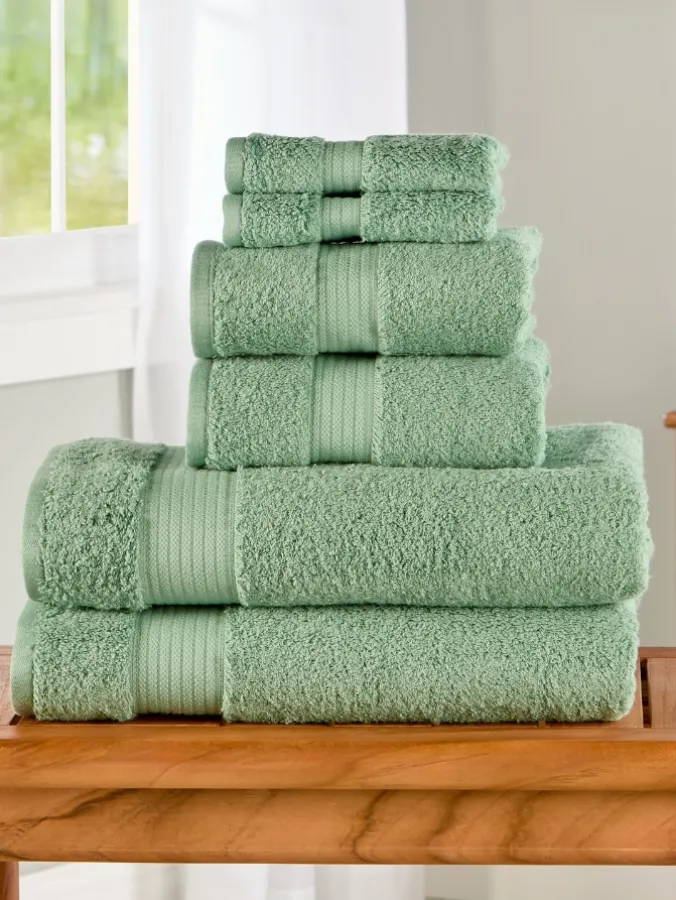 Egyptian Cotton Six-Piece Bath Towel Set
