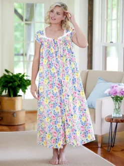 Eileen West Garden Bouquet Cotton Lawn Nightgown