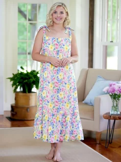 Eileen West Garden Bouquet Cotton Lawn Nightgown