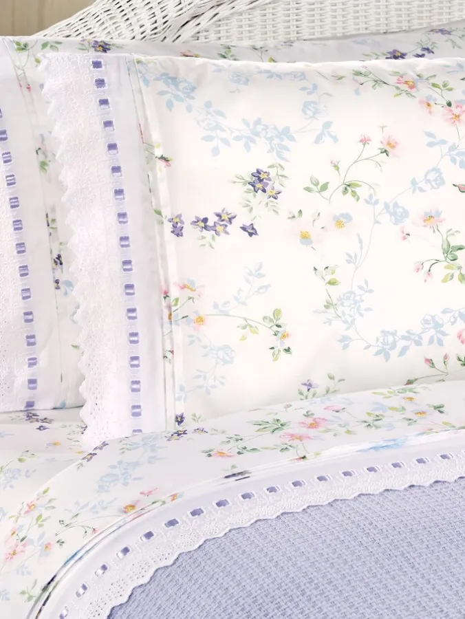 Eileen West Garden of Dreams Portuguese Cotton Sateen Sheet Set