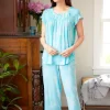 Eileen West Lacy Floral Modal Pajamas