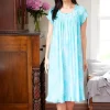Eileen West Lacy Floral Modal Nightgown