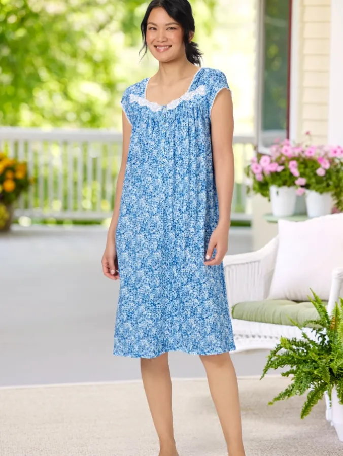 Eileen West Lilac Blossom Cotton and Modal Nightgown