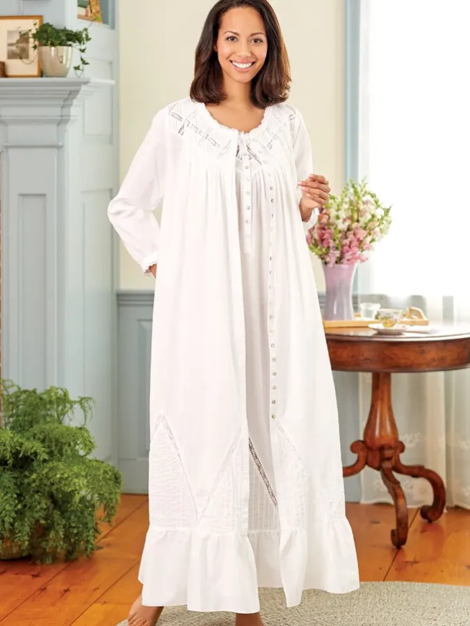 Eileen West Moonlight Sonata Long Cotton Robe