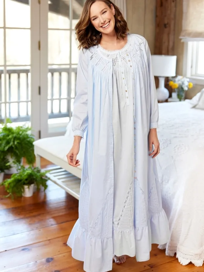Eileen West Moonlight Sonata Long Cotton Robe