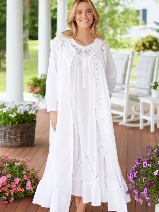 Eileen West Moonlight Sonata Long Cotton Robe
