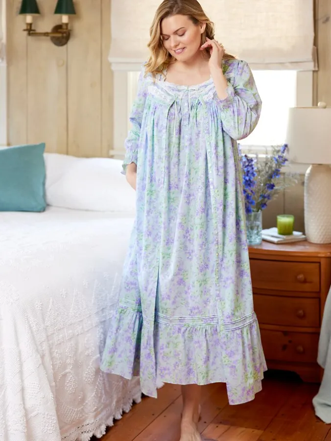 Eileen West Periwinkle Dreams Cotton Lawn Robe