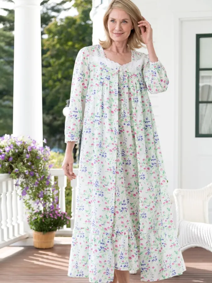 Eileen West Red Clover Cotton Lawn Robe
