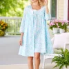 Eileen West Watercolor Robe With 3/4 Sleeves