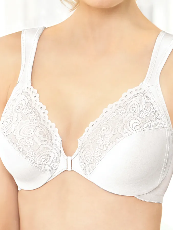 Elegant Support Front-Closure Underwire Bra