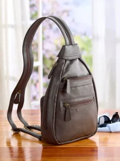 Ella Simone Convertible Leather Backpack