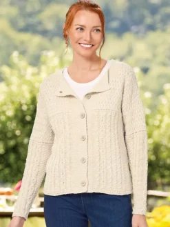 Ella Simone Cotton Linen Cardigan Sweater
