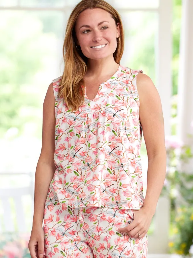 Ella Simone Daydreams Cotton Knit Sleep Tank Top