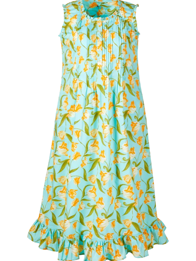 Ella Simone Dutch Tulips Floral Cotton Nightgown