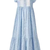 Ella Simone Eyelet Elegance Tiered Cotton Lawn Nightgown