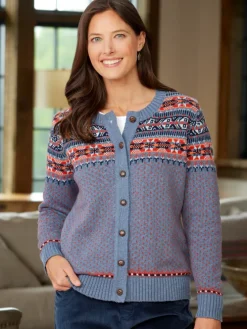 Ella Simone® Fair Isle Cotton Cardigan