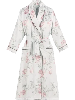 Ella Simone Floral Brushed-Back Satin Robe