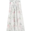Ella Simone Floral Brushed-Back Satin Nightgown