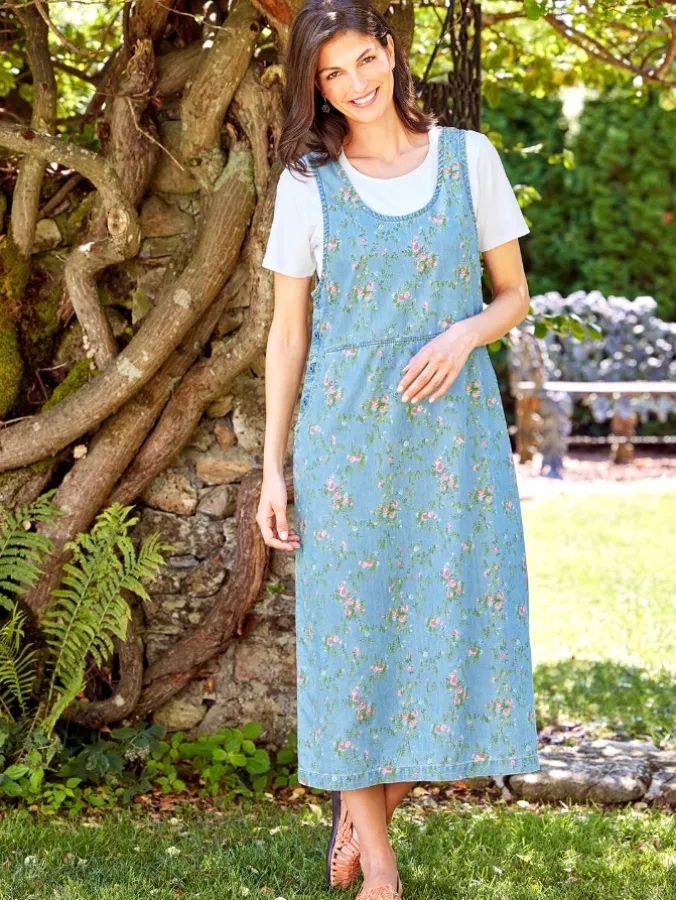 Ella Simone Floral Denim Jumper