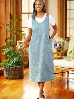 Ella Simone Floral Denim Jumper