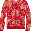 Ella Simone Floral Jacquard Cotton Cardigan