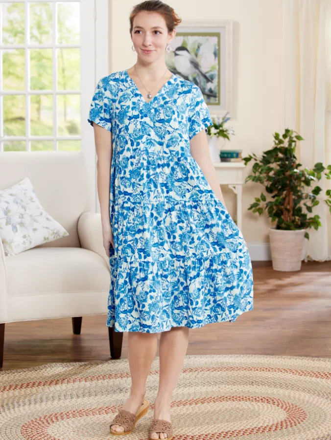 Ella Simone Floral Tiered Dress