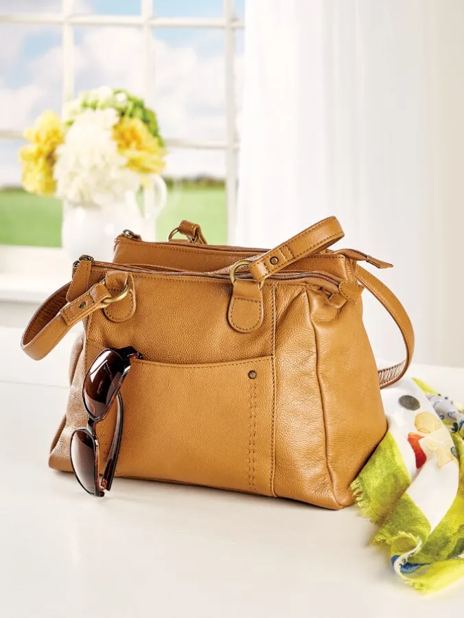 Ella Simone Rockingham Leather Organizer Bag