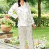 Ella Simone Silky Satin Long Sleeve Pajama Set