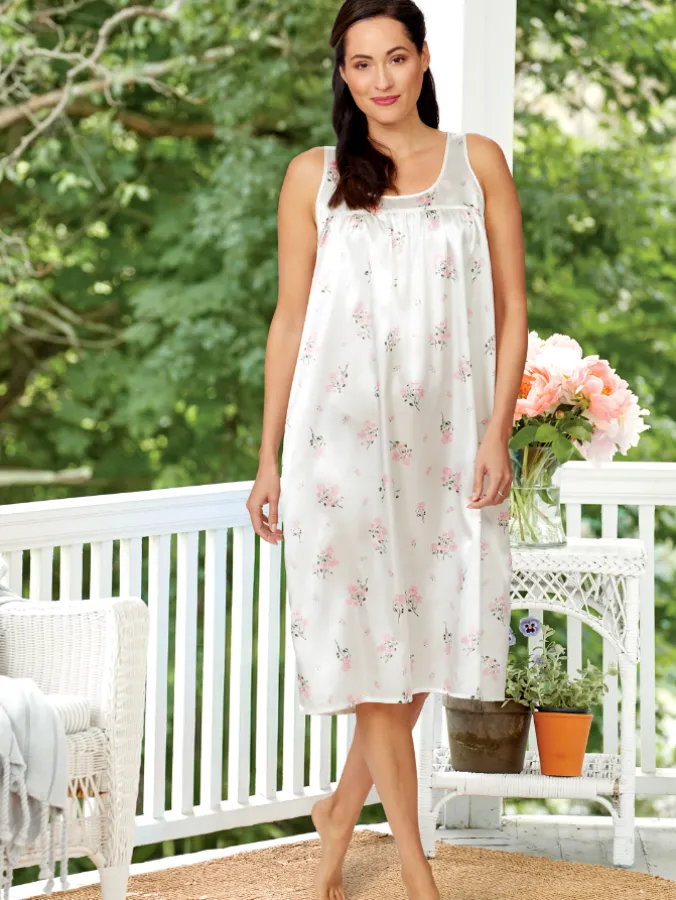 Ella Simone Silky Satin Nightgown