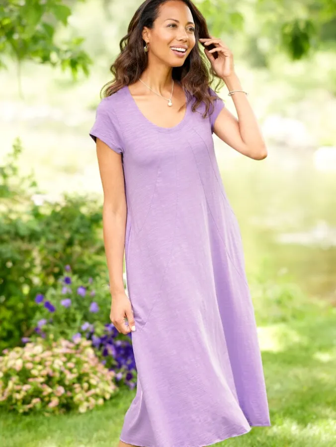Ella Simone Slub Knit A-Line Dress