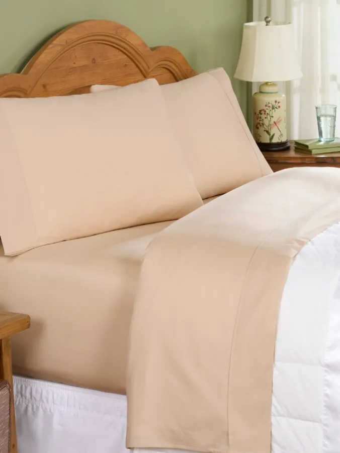 Ella Simone Solid Color Portuguese Cotton Sateen Sheet Set