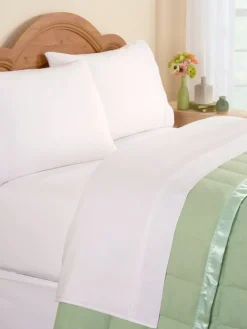 Ella Simone Solid Color Portuguese Cotton Sateen Sheet Set