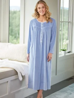 Ella Simone Stretch-Velour Nightgown