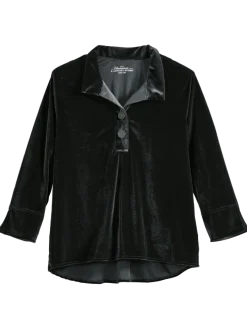 Ella Simone Stretch-Velvet Tunic