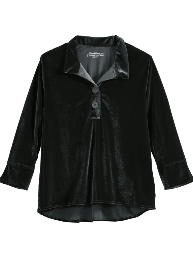 Ella Simone Stretch-Velvet Tunic