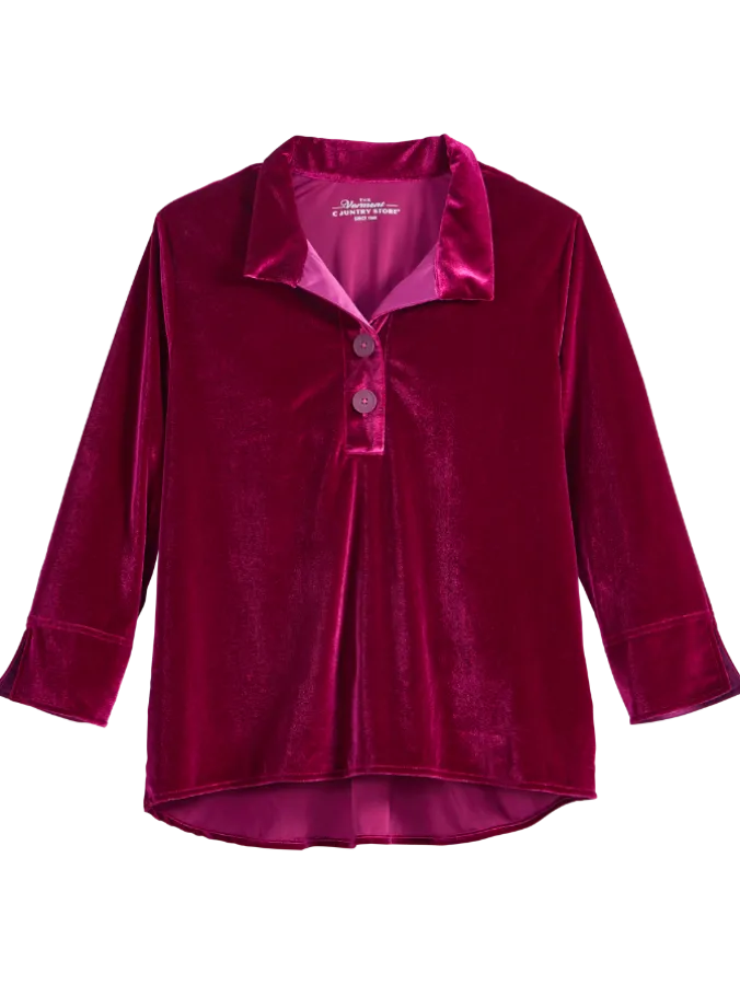 Ella Simone Stretch-Velvet Tunic