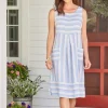 Ella Simone Striped Sleeveless Dress