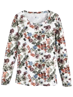 Ella Simone Watercolor Bouquets Knit Top