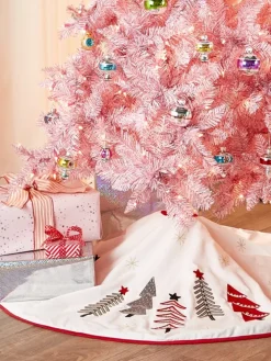 Embroidered Forest 50 Inch Christmas Tree Skirt
