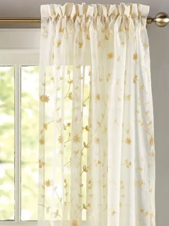 Embroidered Scalloped Rod Pocket Panel