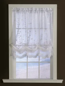 Embroidered Scalloped Rod Pocket Balloon Panel