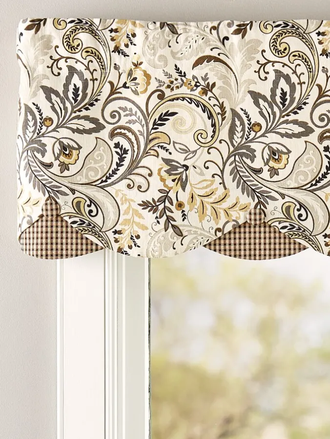 Emerson Swirls Lined Rod Pocket Layered Valance