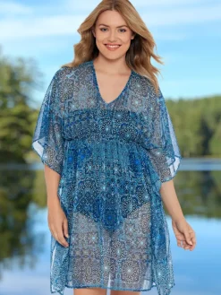 Empire Waist Swimsuit Cover-Up Dress