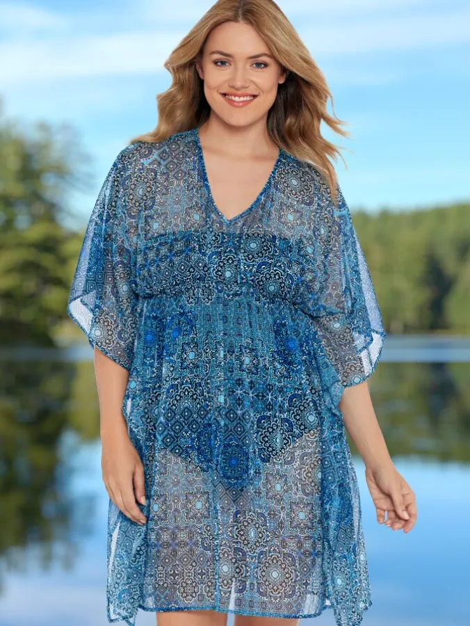 Empire Waist Swimsuit Cover-Up Dress