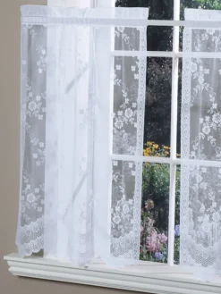 Enchanted Gardens Lace Rod Pocket Tiers by Country Curtains®