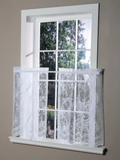 Enchanted Gardens Lace Rod Pocket Tiers by Country Curtains®