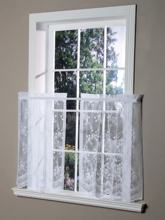Enchanted Gardens Lace Rod Pocket Tiers by Country Curtains®