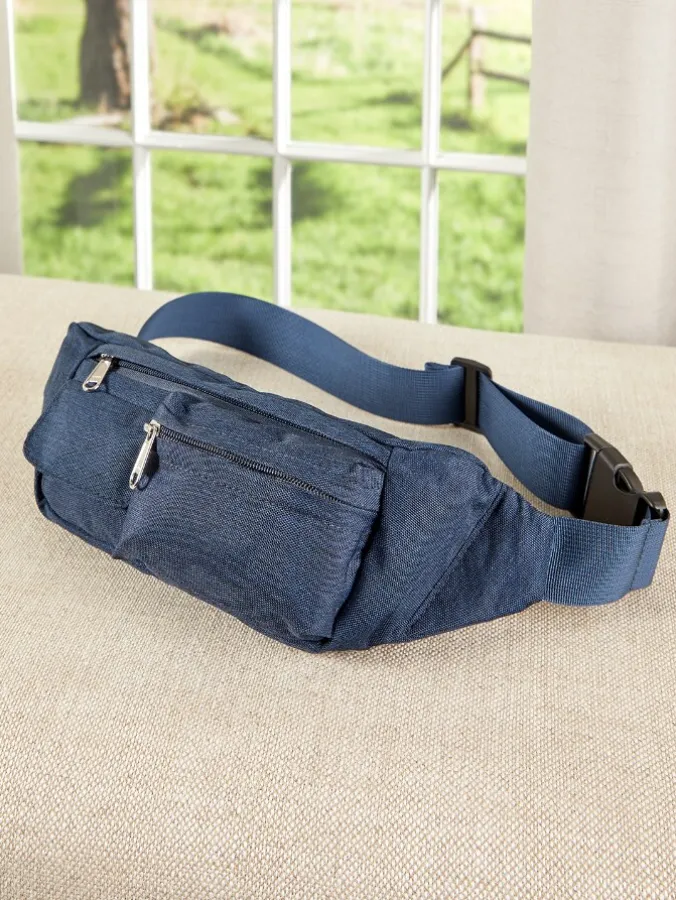 Essential RFID Blocking Crossbody Nylon Belt Bag